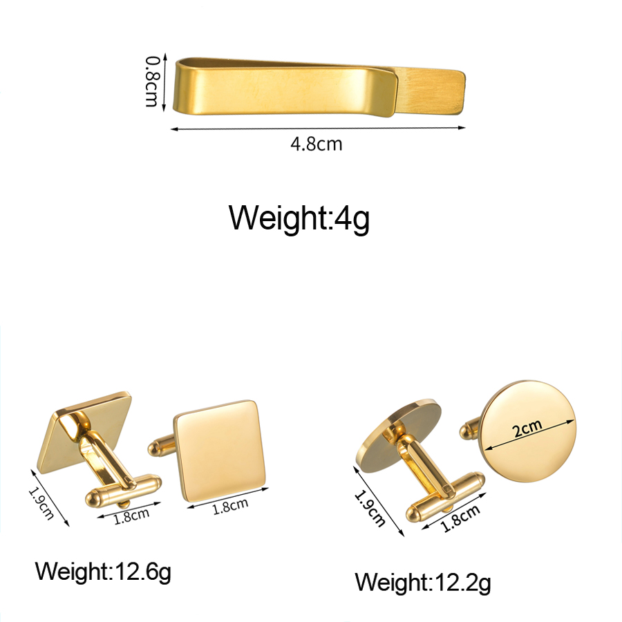Freeteeme ใหม่แฟชั่น Cufflinks - Tie Clip Bar Set Stainless Steel บทวิจารณ์และราคา