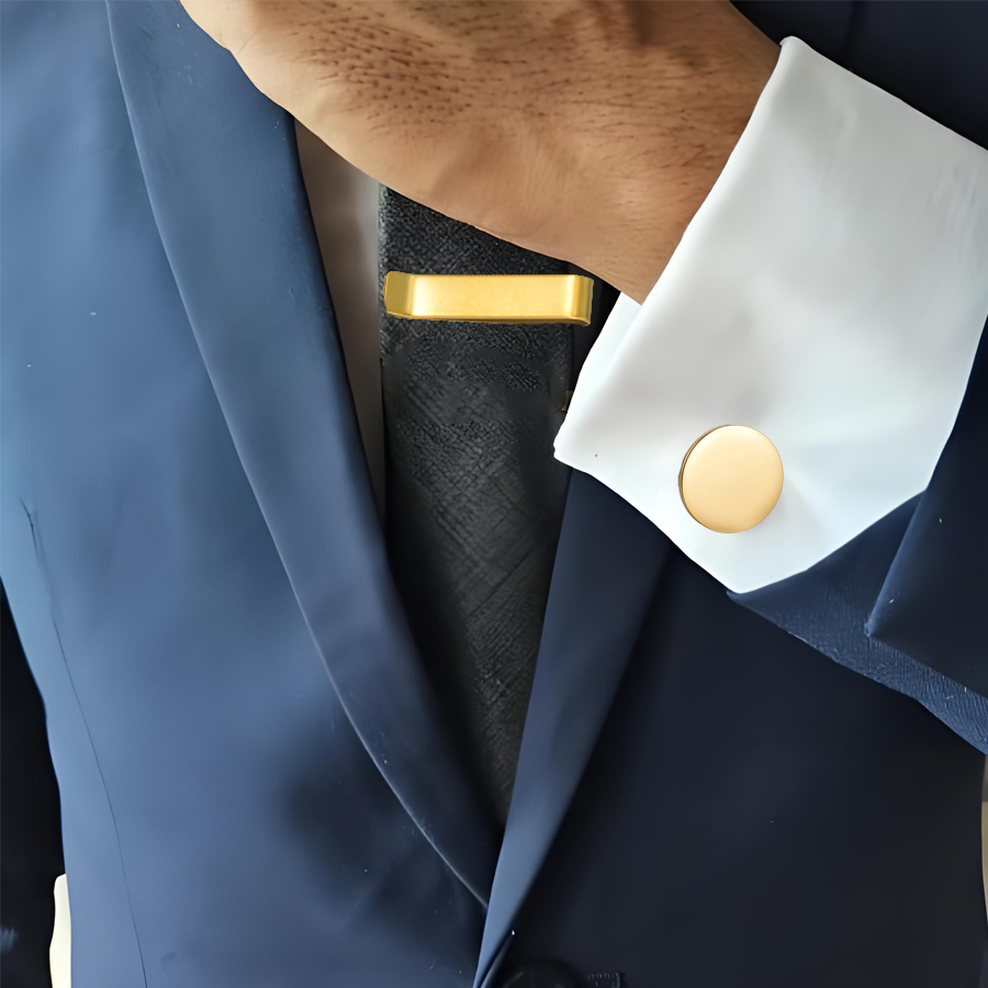 Freeteeme ใหม่แฟชั่น Cufflinks - Tie Clip Bar Set Stainless Steel บทวิจารณ์และราคา