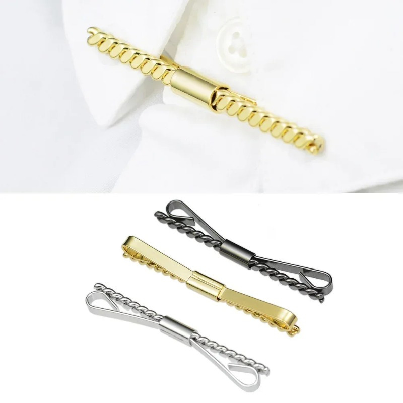 สไตล์อังกฤษโลหะตาข่าย Tie คลิป - Cufflinks Men Stainless Steel Luxury บทวิจารณ์และราคา