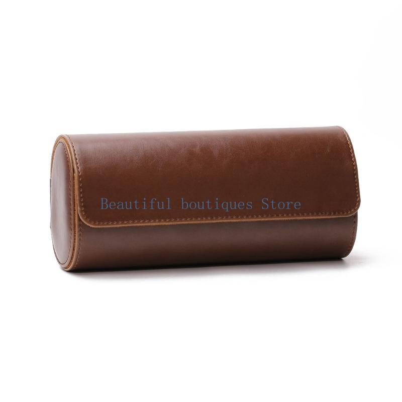 U4LF 3 ช่องนาฬิกาม้วนกระเป๋าเด - Watch Travel Roll Case 3 Slots Leather บทวิจารณ์และราคา