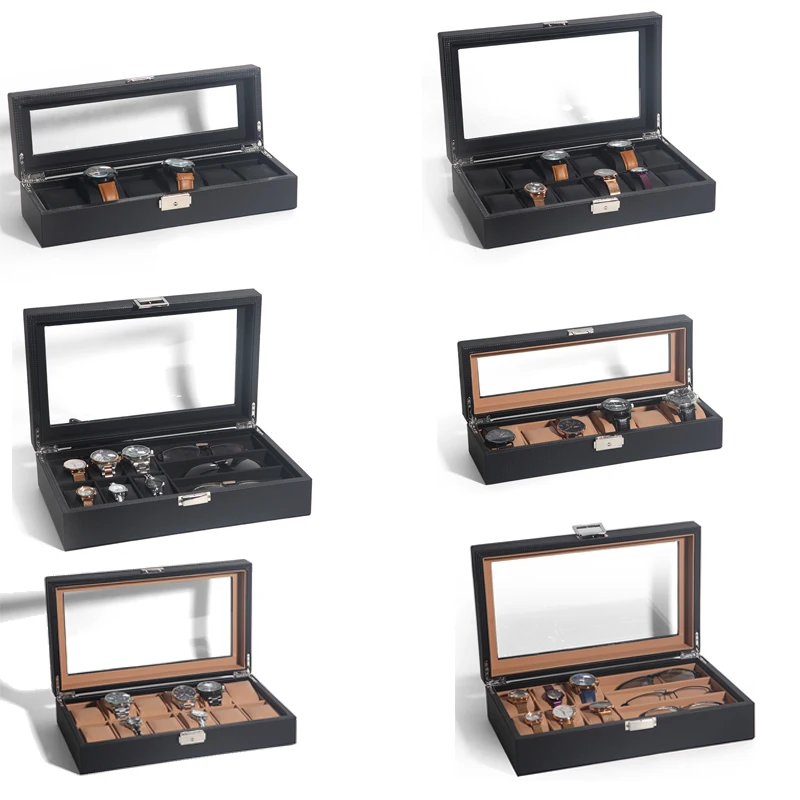 กล่องเก็บนาฬิกา OEM วัสดุคาร์บ - Watch Display Storage Box Carbon Fiber บทวิจารณ์และราคา