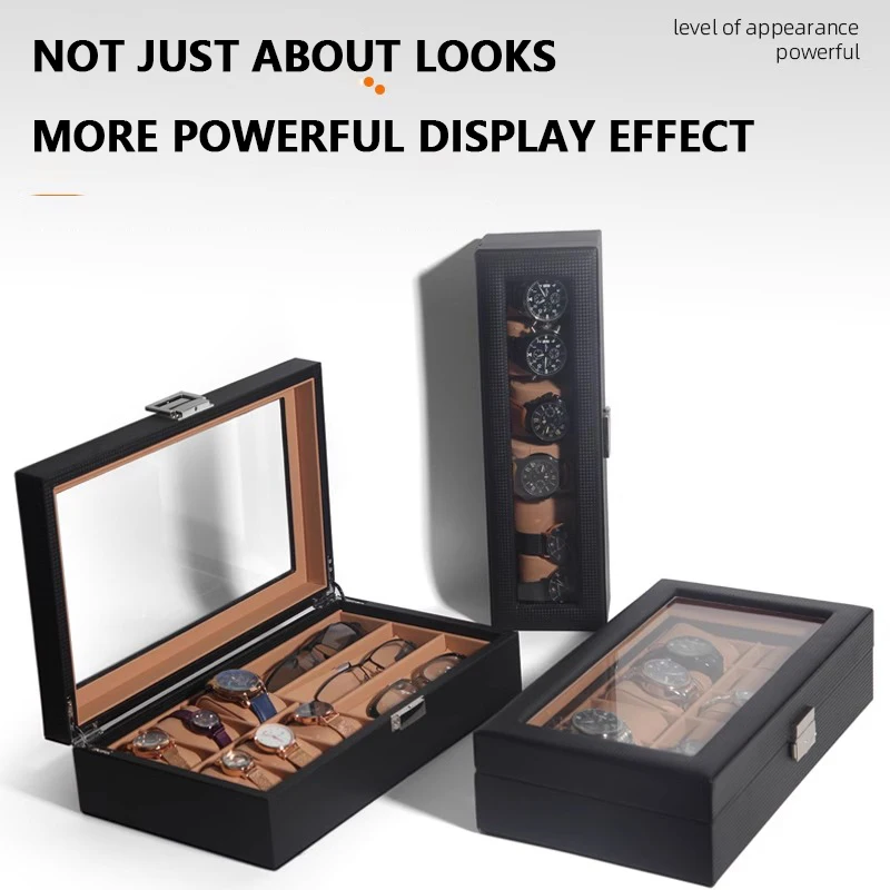 กล่องเก็บนาฬิกา OEM วัสดุคาร์บ - Watch Display Storage Box Carbon Fiber บทวิจารณ์และราคา