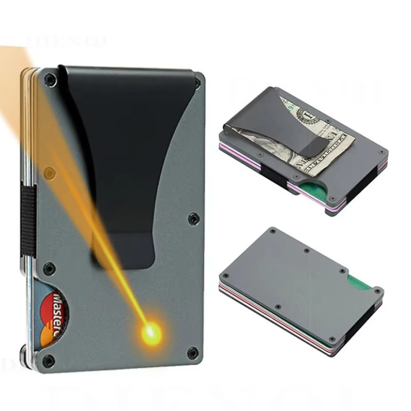 Custom ชื่อกระเป๋าสตางค์ผู้ชาย - Money Clip Minimalist Rfid Blocking บทวิจารณ์และราคา