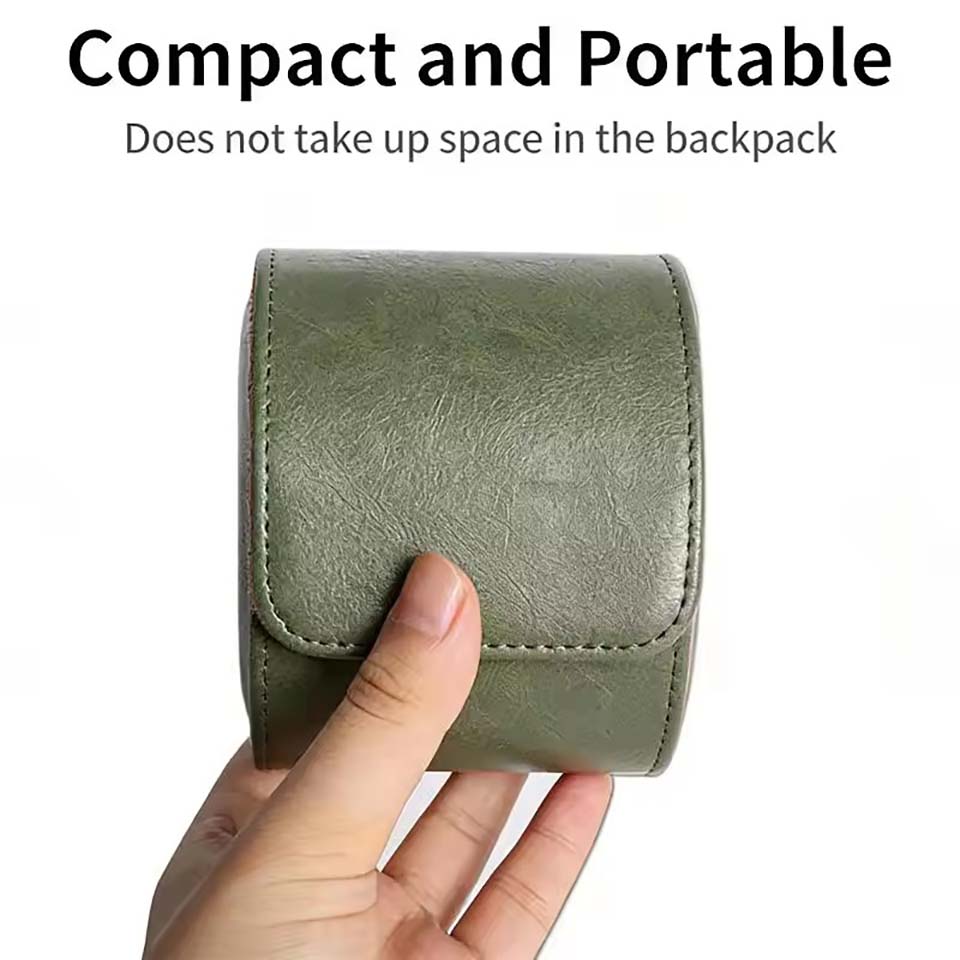 กล่องใส่นาฬิกาแบบพกพา 1/2/3 ช่ - Watch Travel Roll Case 3 Slots Leather บทวิจารณ์และราคา