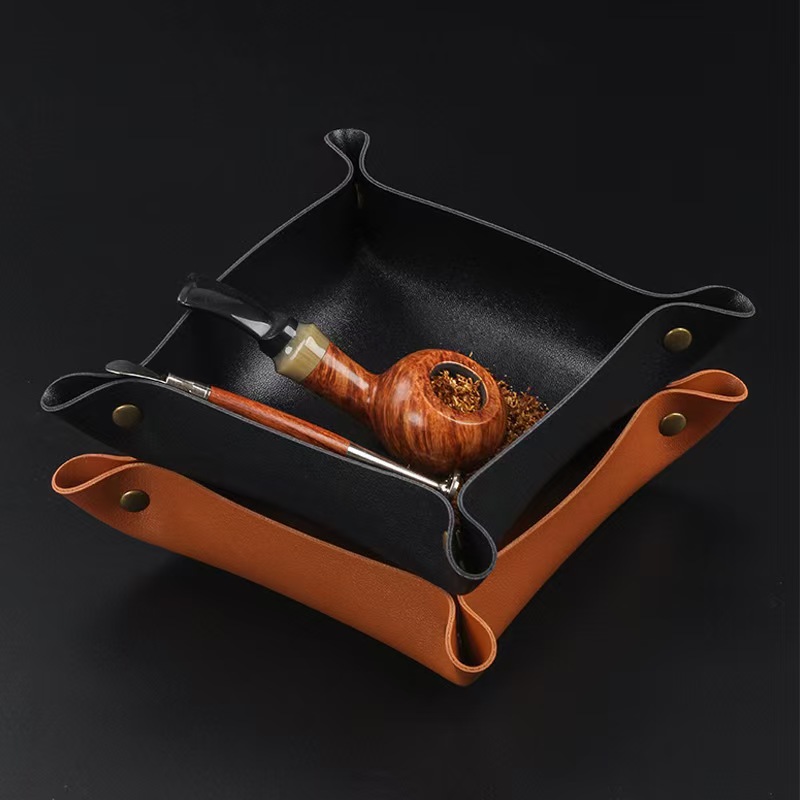 ถาดอเนกประสงค์ PU แบบพับได้ สำ - Valet Tray Nightstand Organizer Leather บทวิจารณ์และราคา