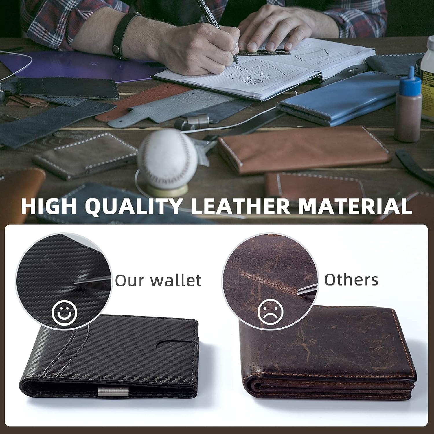 กระเป๋าสตางค์ทรงบางสไตล์มินิมอ - Money Clip Minimalist Rfid Blocking บทวิจารณ์และราคา