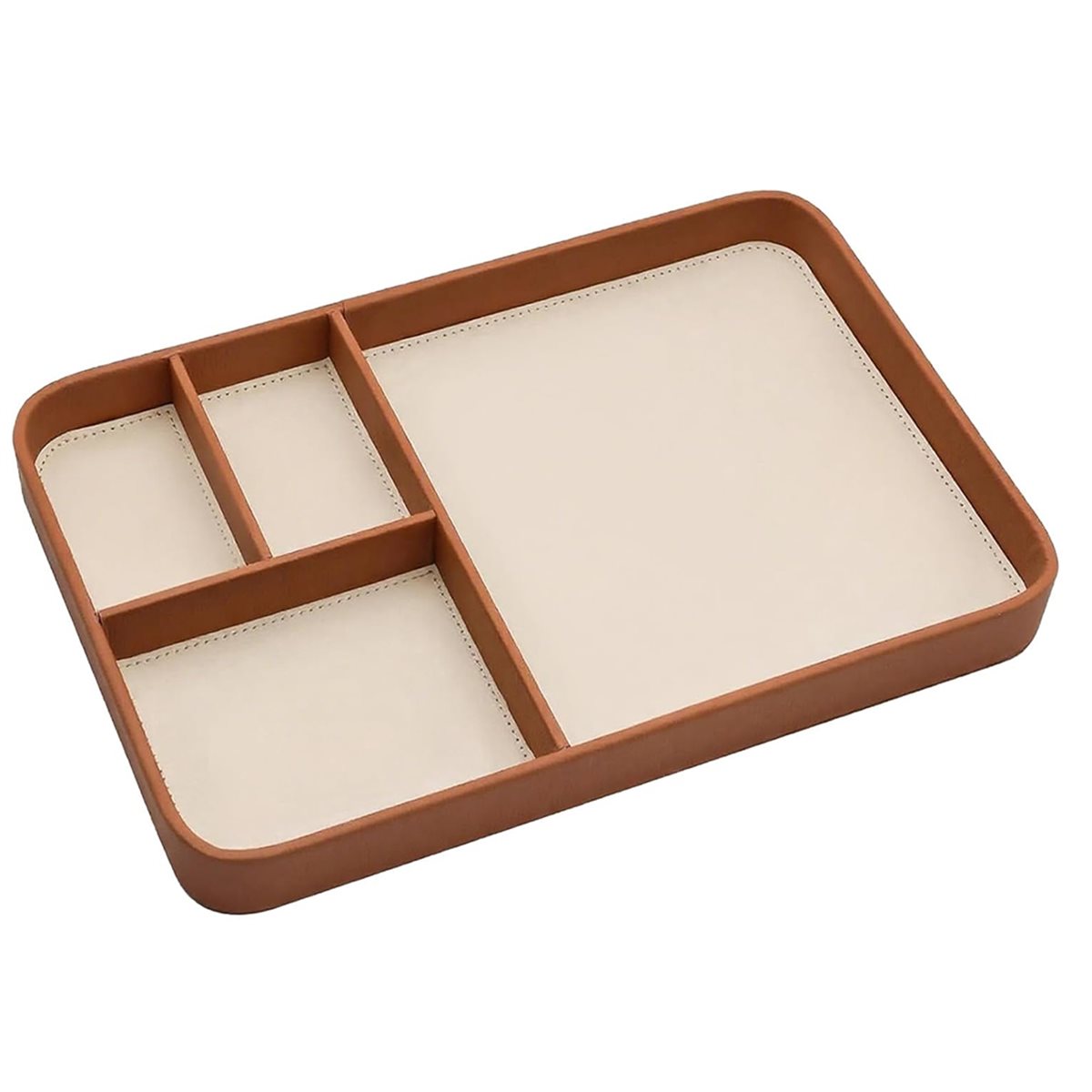ถาดใส่ของข้างเตียงหนังวีแกนคุณ - Valet Tray Nightstand Organizer Leather บทวิจารณ์และราคา