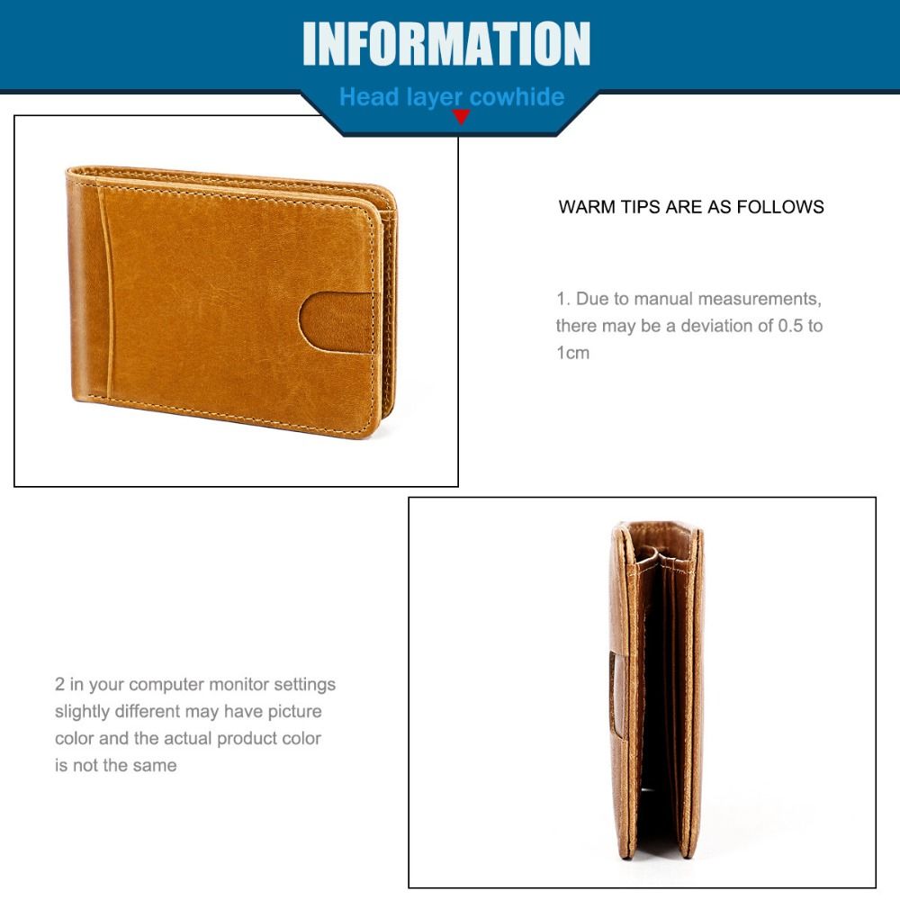 กระเป๋าสตางค์หนังแท้สำหรับผู้ช - Money Clip Minimalist Rfid Blocking บทวิจารณ์และราคา