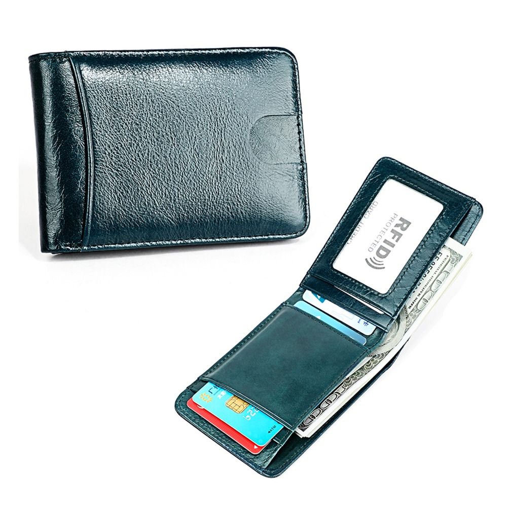 กระเป๋าสตางค์หนังแท้สำหรับผู้ช - Money Clip Minimalist Rfid Blocking บทวิจารณ์และราคา