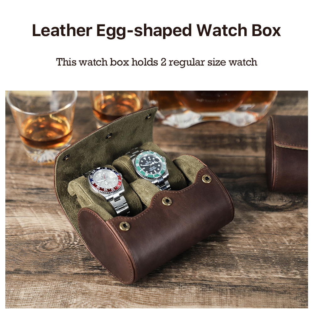 กล่องใส่นาฬิกาหนังแท้สไตล์วินเ - Watch Travel Roll Case 3 Slots Leather บทวิจารณ์และราคา
