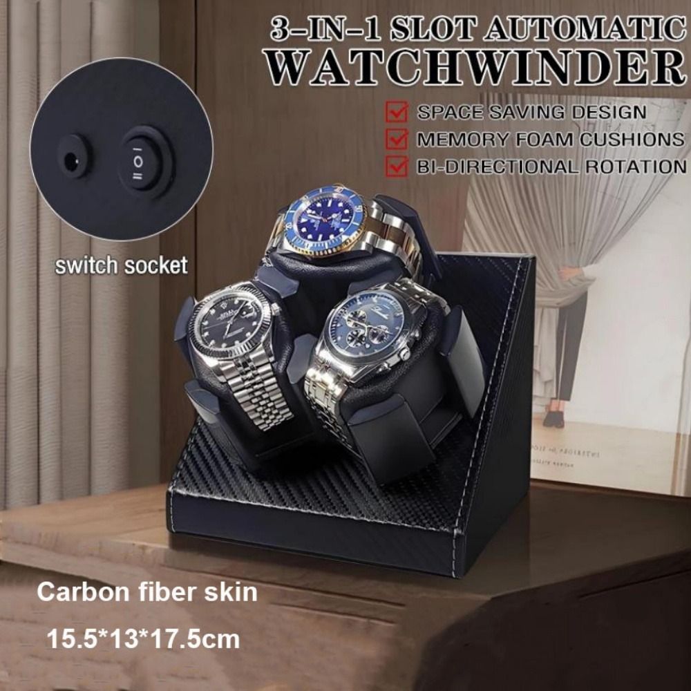เครื่องหมุนนาฬิกาอัตโนมัติ 3-i - Watch Display Storage Box Carbon Fiber บทวิจารณ์และราคา