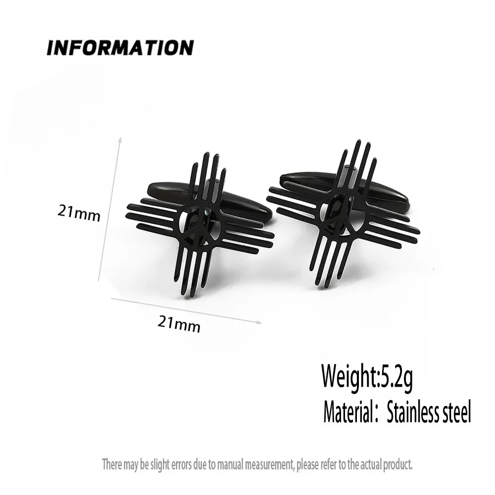 กระดุมข้อมือลายทางแฟชั่นใหม่สำ - Cufflinks Men Stainless Steel Luxury บทวิจารณ์และราคา