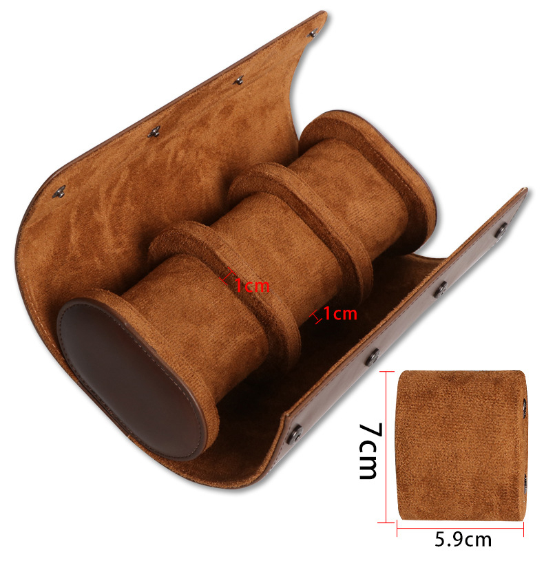 กล่องเก็บนาฬิกาแบบพกพา 1 2 3 ช - Watch Travel Roll Case 3 Slots Leather บทวิจารณ์และราคา