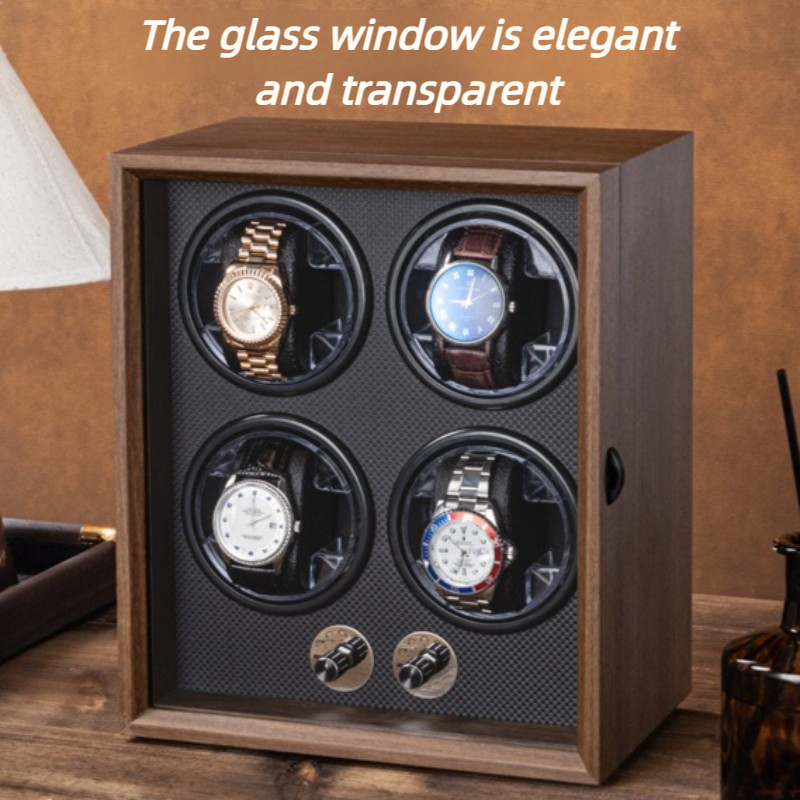 กล่องหมุนนาฬิกาอัตโนมัติ 2/4/6 - Watch Winder 4 Watches Automatic Silent บทวิจารณ์และราคา