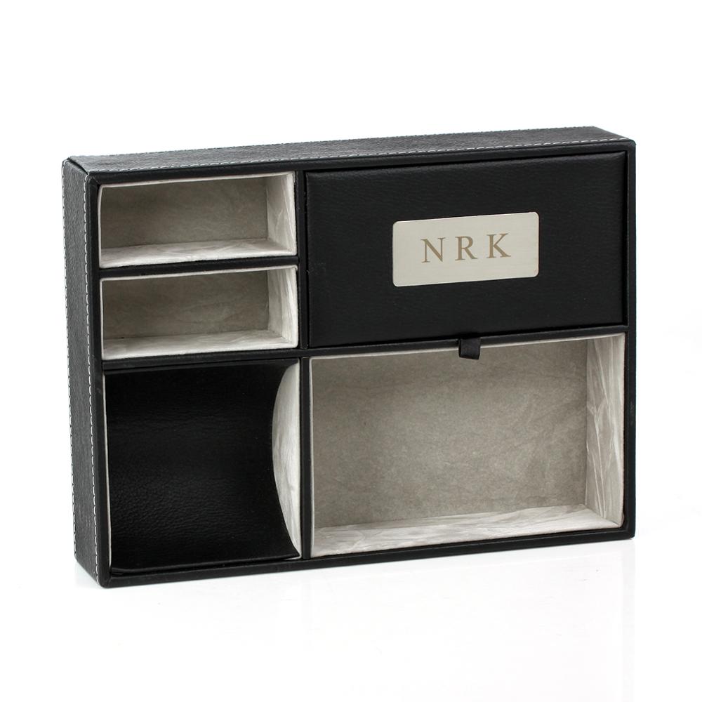 ส่วนบุคคล Faux หนัง Valet ถาด  - Valet Tray Nightstand Organizer Leather บทวิจารณ์และราคา