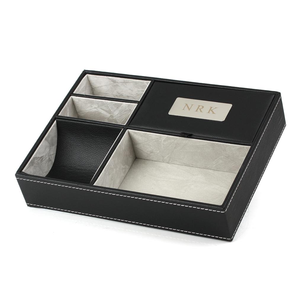 ส่วนบุคคล Faux หนัง Valet ถาด  - Valet Tray Nightstand Organizer Leather บทวิจารณ์และราคา