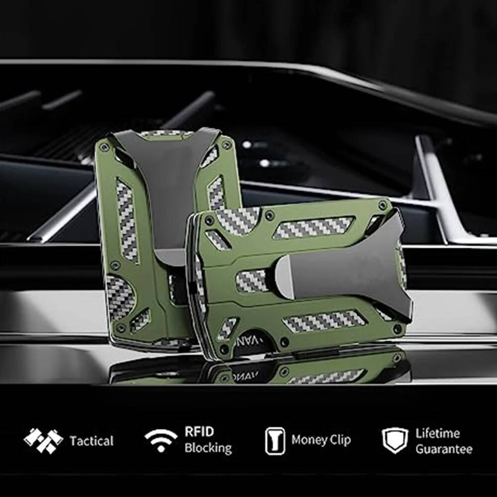 OUIO กระเป๋าสตางค์ยุทธวิธีสำหร - Money Clip Minimalist Rfid Blocking บทวิจารณ์และราคา