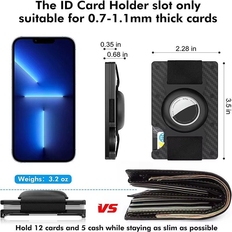 กระเป๋าสตางค์อะลูมิเนียมดีไซน์ - Money Clip Minimalist Rfid Blocking บทวิจารณ์และราคา