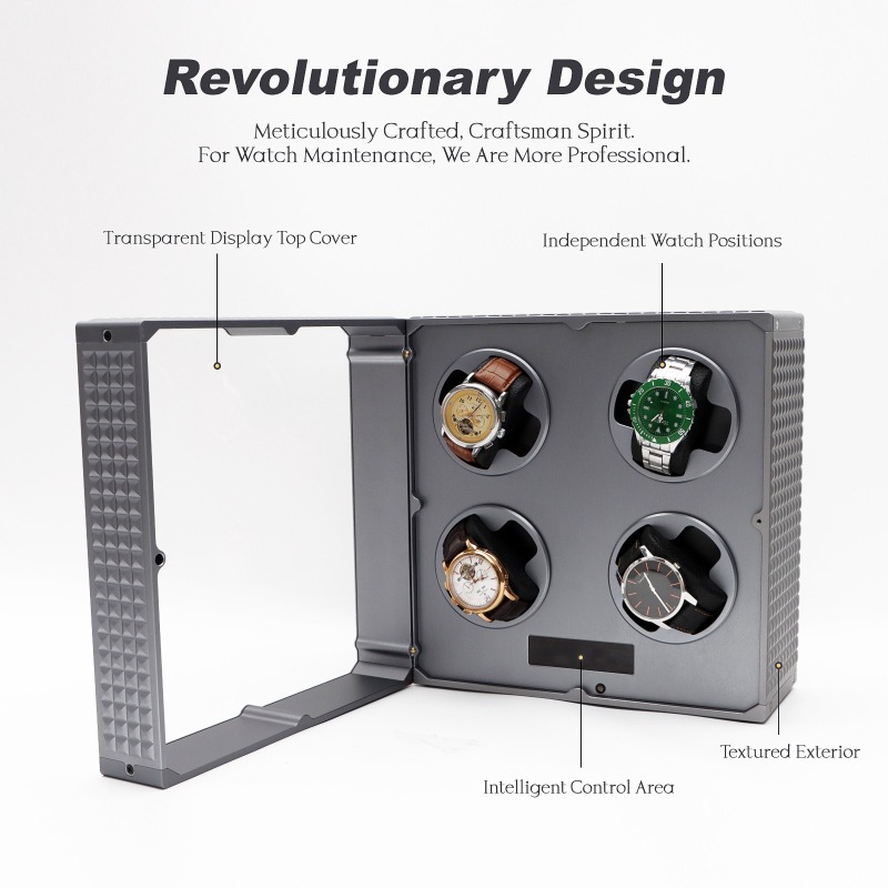 เครื่องหมุนนาฬิกาอัตโนมัติ 4 ช - Watch Winder 4 Watches Automatic Silent บทวิจารณ์และราคา