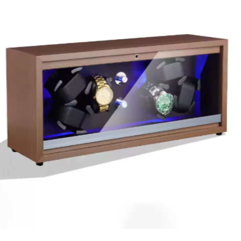 เครื่องหมุนนาฬิกาไม้แบบเงียบ ป - Watch Winder 4 Watches Automatic Silent บทวิจารณ์และราคา