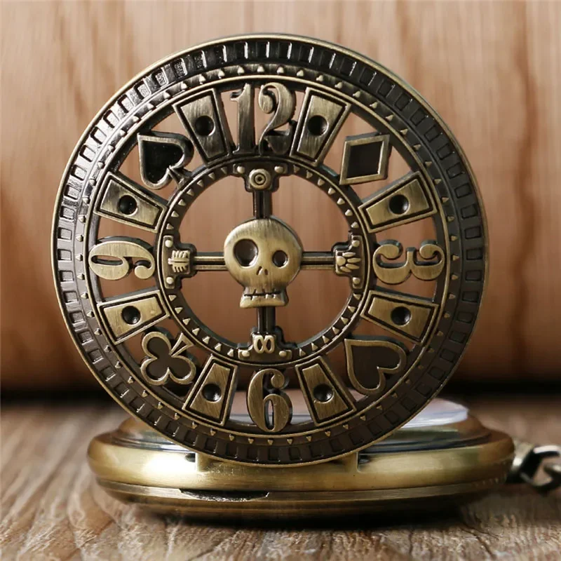 นาฬิกาพกกลไกอัตโนมัติลายหัวกะโ - Pocket Watch Mechanical Skeleton Vintage บทวิจารณ์และราคา