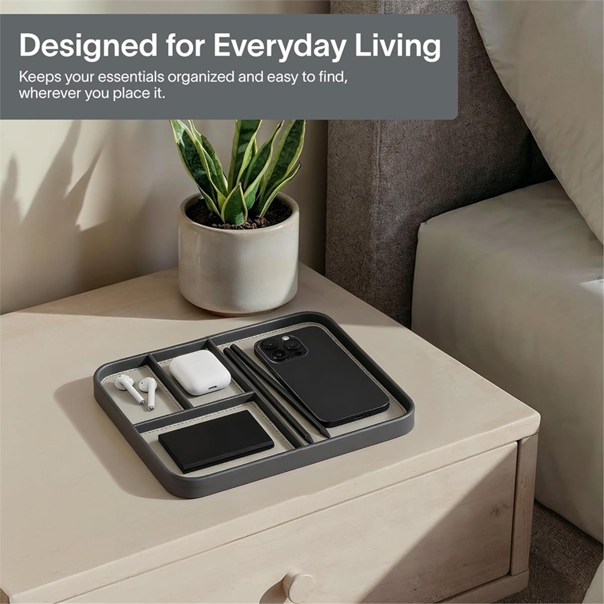 คำแนะนำ     ถาดใส่ของหนังแท้สำ - Valet Tray Nightstand Organizer Leather บทวิจารณ์และราคา