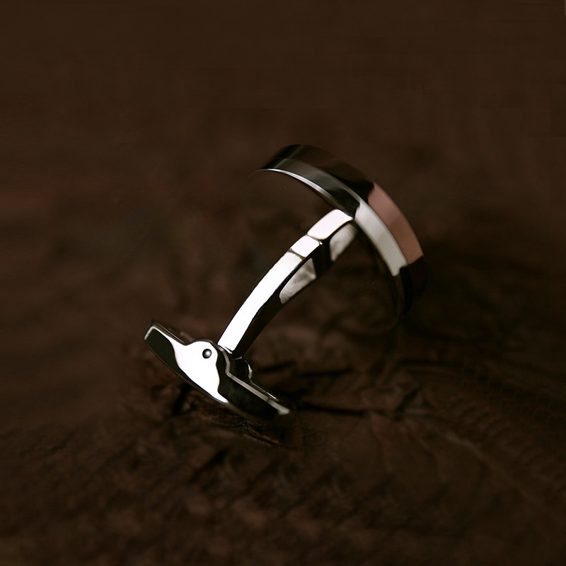 กระดุมข้อมือชายหรูหราสไตล์อังก - Cufflinks Men Stainless Steel Luxury บทวิจารณ์และราคา