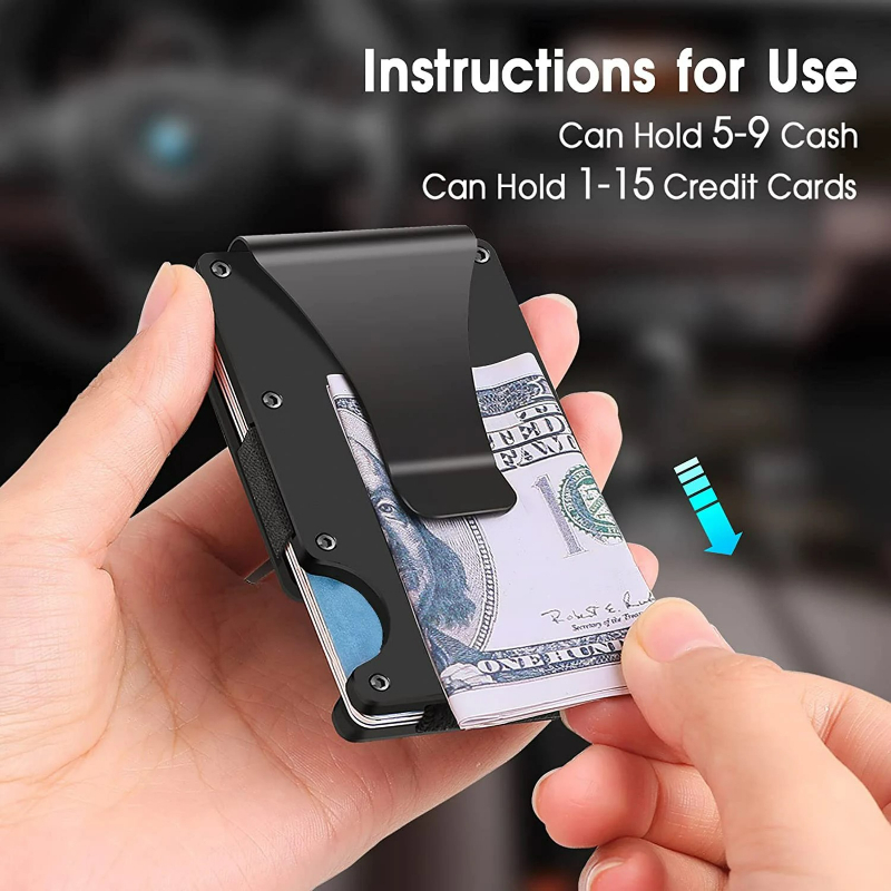 กระเป๋าสตางค์มินิมอลลิสต์แบบบา - Money Clip Minimalist Rfid Blocking บทวิจารณ์และราคา