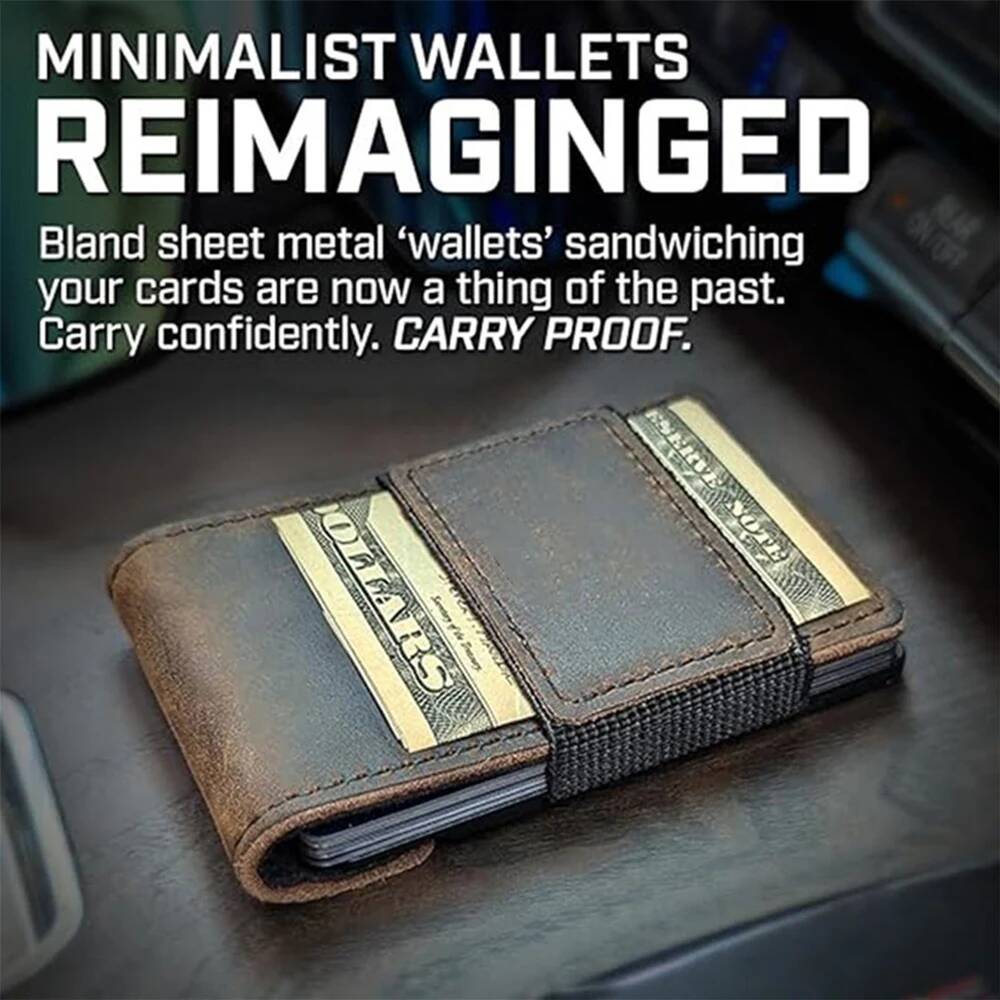 กระเป๋าสตางค์หนังแบบมินิมอลสำห - Money Clip Minimalist Rfid Blocking บทวิจารณ์และราคา