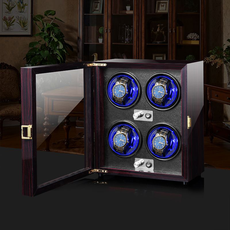 กล่องหมุนนาฬิกาอัตโนมัติสุดหรู - Watch Winder 4 Watches Automatic Silent บทวิจารณ์และราคา