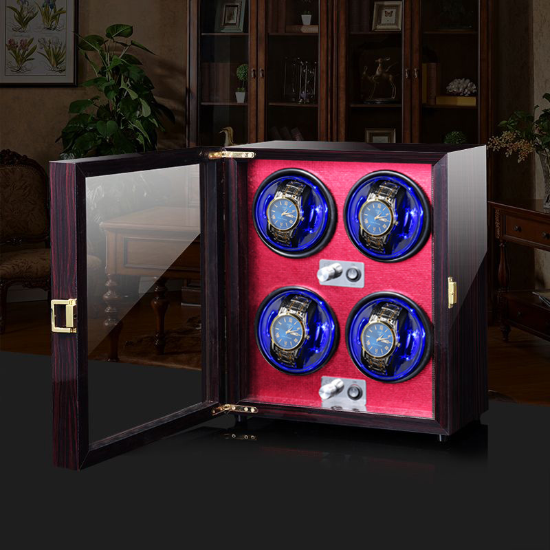 กล่องหมุนนาฬิกาอัตโนมัติสุดหรู - Watch Winder 4 Watches Automatic Silent บทวิจารณ์และราคา