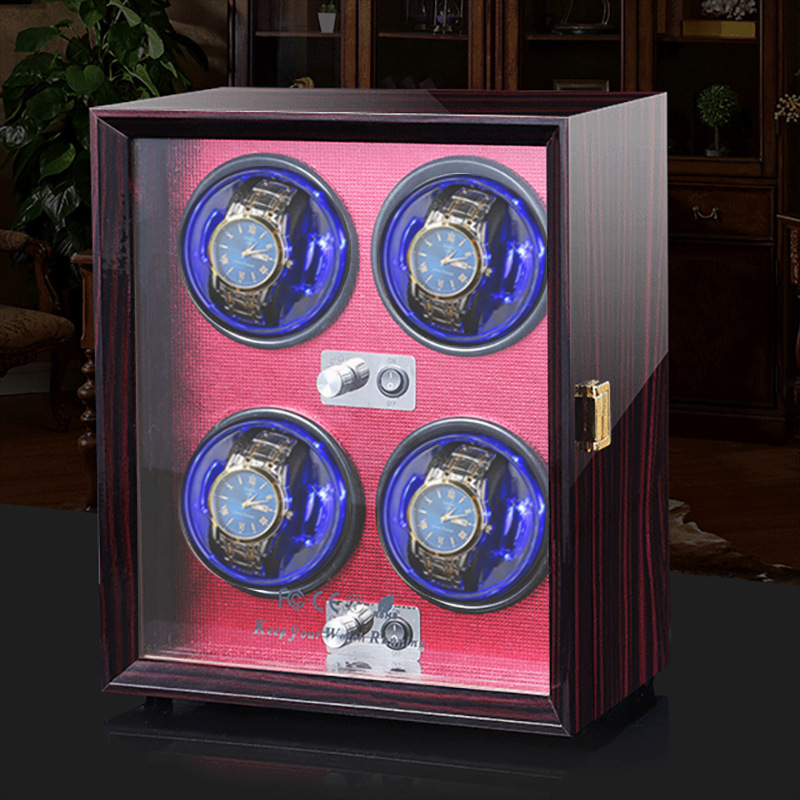 กล่องหมุนนาฬิกาอัตโนมัติสุดหรู - Watch Winder 4 Watches Automatic Silent บทวิจารณ์และราคา