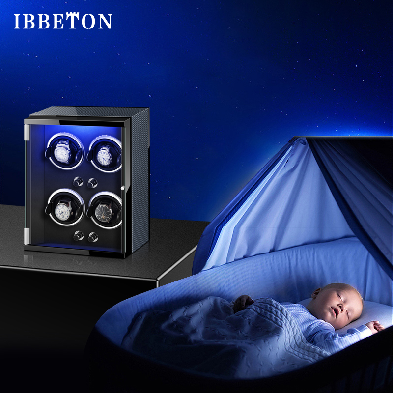 IBBTON 2/3/4/6/9ช่องนาฬิกาไขลา - Watch Winder 4 Watches Automatic Silent บทวิจารณ์และราคา
