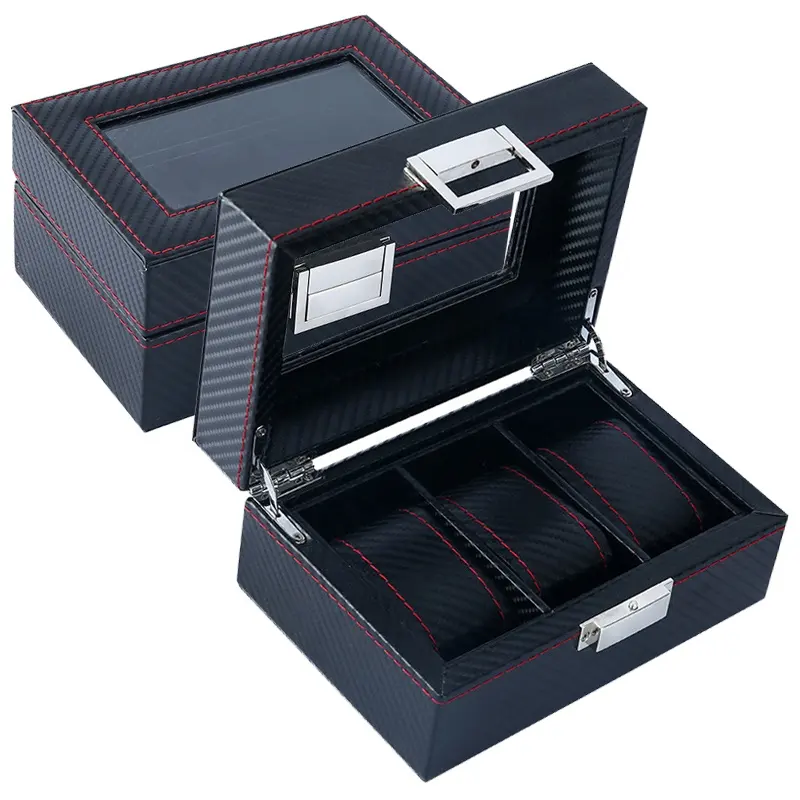 WellZone แฟชั่นสไตล์ 5/6/10/12 - Watch Display Storage Box Carbon Fiber บทวิจารณ์และราคา