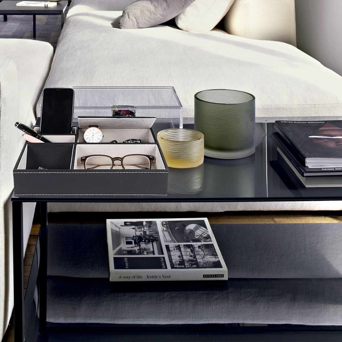 ถาดจัดระเบียบสำหรับผู้ชายทำจาก - Valet Tray Nightstand Organizer Leather บทวิจารณ์และราคา