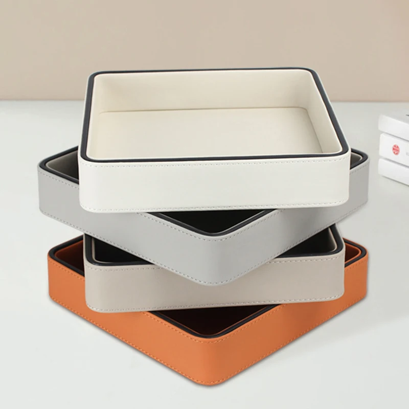 ถาดเก็บของอเนกประสงค์หนัง PU ส - Valet Tray Nightstand Organizer Leather บทวิจารณ์และราคา