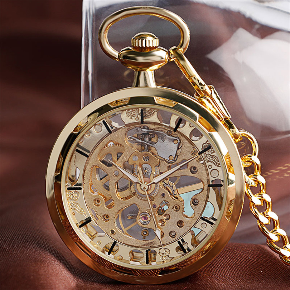 นาฬิกาพกแบบโปร่งใส โครงกระดูกก - Pocket Watch Mechanical Skeleton Vintage บทวิจารณ์และราคา