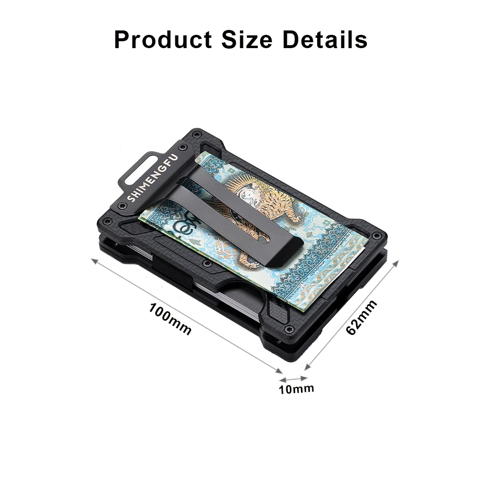 กระเป๋าสตางค์คาร์บอนไฟเบอร์สำห - Money Clip Minimalist Rfid Blocking บทวิจารณ์และราคา