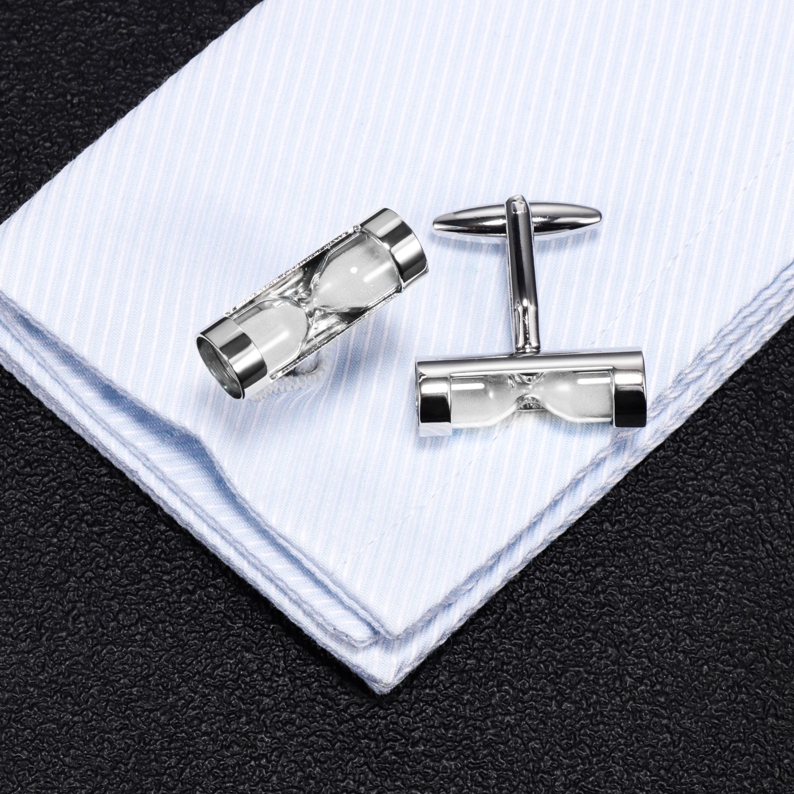 Hawson Men's Hourglass Cufflin - Cufflinks Men Stainless Steel Luxury บทวิจารณ์และราคา