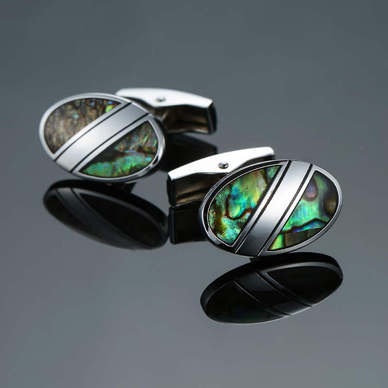 ใหม่คุณภาพสูงสแตนเลสเส้นใยสีแด - Cufflinks Men Stainless Steel Luxury บทวิจารณ์และราคา